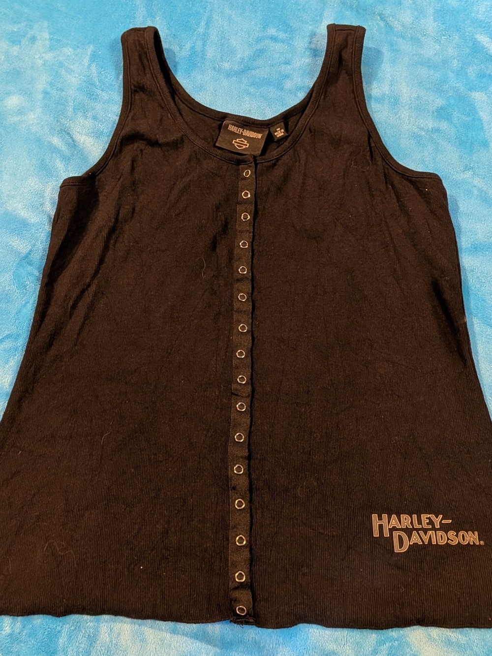 🖤🏍️Black Snap-Front Tank Top🏍️🖤